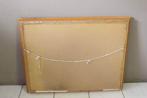 A large  vintage Thai Kalaga tapestry, embroided applique sequined framed picture. Lifespace Sale