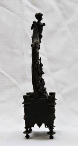 A beautiful Victorian bronze revival "cherub" boudoir mantle clock exquisite detail! -Lifespace Sale