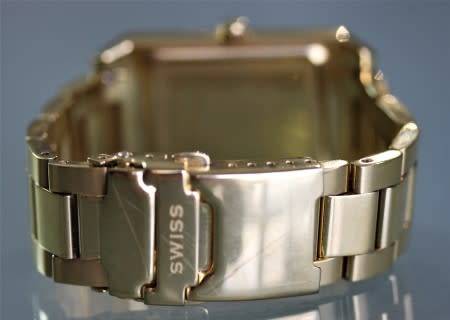 A good-looking original Christina London gold plated Swiss made diamond wrist watch.
