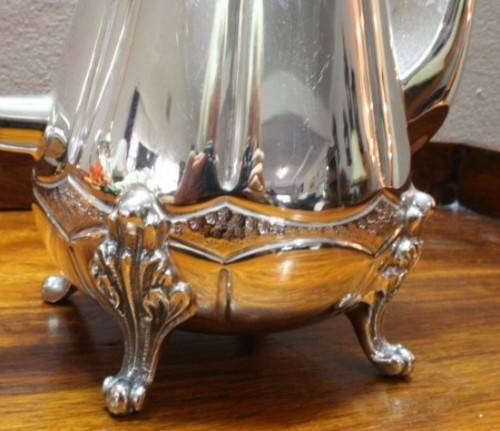 A beautiful Rega A1 SPC silver plated tea set w exquisite detailing in great condition.