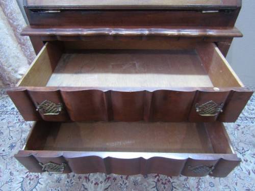 A vintage ball and claw writing bureau w/ two large drawers & pigeon holes. Lifespace Sale