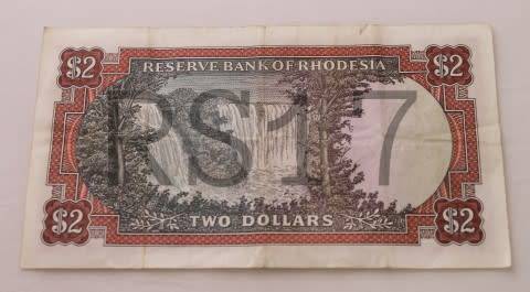 An awesome 1970 Rhodesian, Reserve Bank of Rhodesia, two dollars bank note! Lifespace Sale