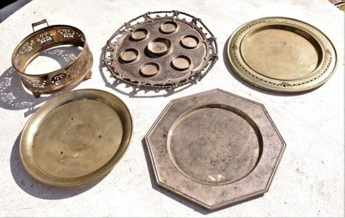 AWESOME collection of five various brass items-Lifespace Sale