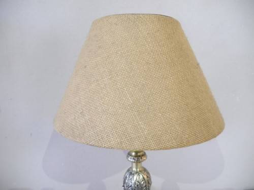 A stunning vintage Brass table lamp with a lovely vintage shade - very stylish.