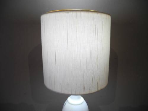 A beautiful solid marble table lamp with a lovely white lampshade-Lifespace Sale