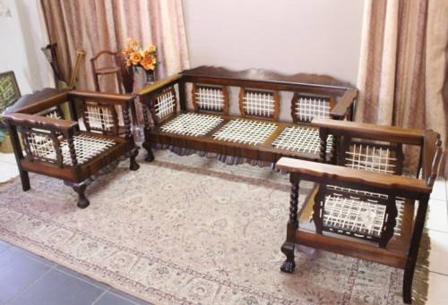A fabulous Imbuia ball and claw riempie suite in amazing condition-Lifespace Sale