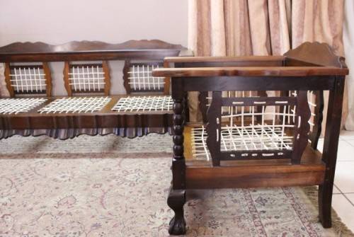 A fabulous Imbuia ball and claw riempie suite in amazing condition-Lifespace Sale