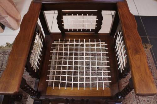 A fabulous Imbuia ball and claw riempie suite in amazing condition-Lifespace Sale