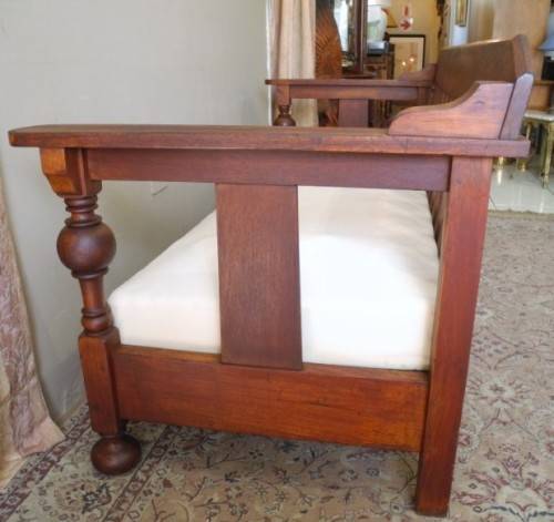 A fabulous, vintage Imbuia 3 seater couch/bench - perfect in a lapa/patio-Lifespace Sale