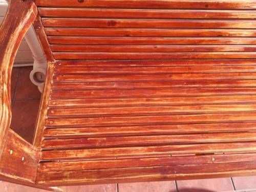 A fantastic well-made, sturdy vintage wood bench - perfect  in a lapa/ patio!Xmas sale