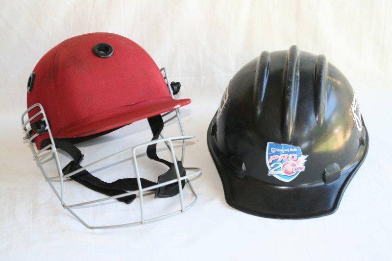 CRICKET HELMETS - PLAYER AND SPECTATOR!!! THIS IS COOL...