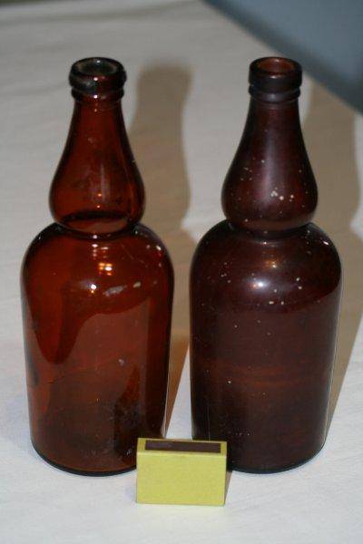 A PAIR OF VERY RARE OLD BEER BOTTLES!!! REMEMBER TO CHECK MY OTHER LISTINGS...