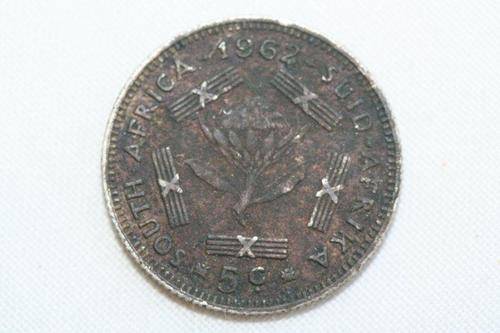 1962 SOUTH AFRICA 5c & 10c COIN!!! MINTED BEFORE THE SILVER COINS WE ALL KNOW. VERY COLLECTABLE!