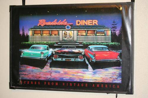 "AMERICAN ROADSIDE DINER" - A CLASSIC PICTURE WITH LED DISPLAY LIGHTS...AWESOME!!!