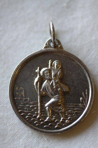 STUNNING STERLING SILVER "ST. CHRISTOPHER" CHARM - A GREAT CHARM TO ADD TO YOUR COLLECTION