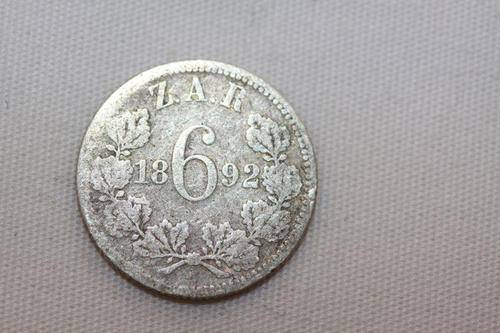 AWESOME 1892 ZUID AFRIK REPUB - PAUL KRUGER 6 PENCE COIN!!! HUGELY COLLECTABLE COIN!!!