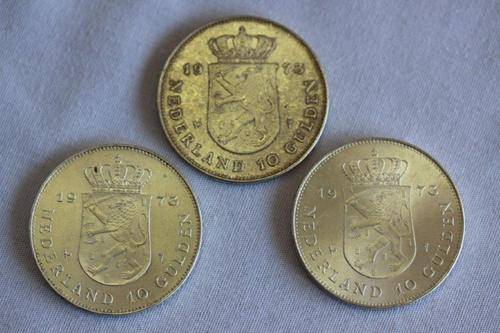 WOW! 1973 NETHERLANDS 10GULDEN SILVER BULLION COIN - JULIANA REGINA 4 SEPTEMBER 1948 - 1973 bid/coin