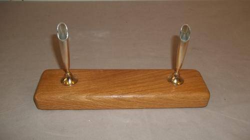 A BEAUTIFUL VINTAGE SOLID OAK DESK PEN HOLDER IN EXCELLENT CONDITION - WOW!!!