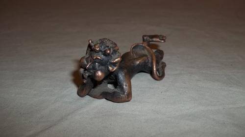 A VERY UNUSUAL COPPER? FUN CHARACTER "LITTLE DEVIL" ORNAMENT - SOMETHING QUITE DIFFERENT
