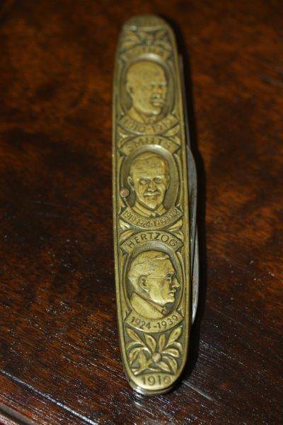 AMAZING RARE ANTIQUE "1910-1960 UNION" POCKET KNIFE WITH PAST SA PRESIDENTS!!! THIS IS AWESOME!!!