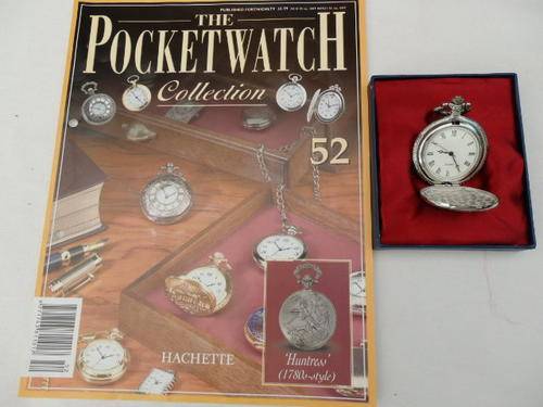 A STUNNING BOXED "THE POCKET WATCH COLLECTION" BY HACHETTE "HUNTRESS" POCKET WATCH