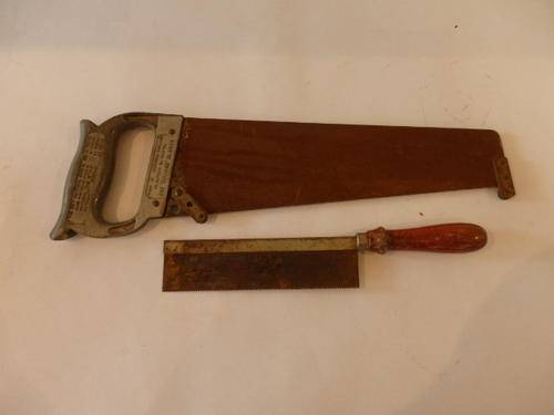 TWO AWESOME VINTAGE HAND SAWS INCLUDING AN RARE ECLIPSE No. 55 SAW