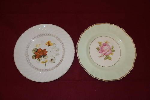 TWO AWESOME VINTAGE PORCELAIN COLLECTOR PLATES INCLUDING A J&G MEAKIN "SOL" PLATE