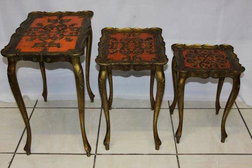 WOW! THREE GORGEOUS ITALIAN-MADE STACK SIDE TABLES IN FANTASTIC CONDITION! AWESOME FURNITURE! bid/ea
