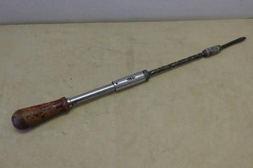 A FANTASTIC 1950's ENGLISH MADE STANLEY "YANKEE No. 130A" SPIRAL RATCHET SCREWDRIVER