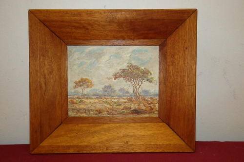 A SUPERB ORIGINAL (FRAMED) OIL ON BOARD LANDSCAPE PAINTING BY FAMOUS SA ARTIST PETRUS VAN EMMENIS