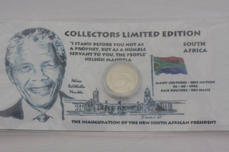 MINT COLLECTORS LIMITED EDITION MANDELA R5 INAUGURATION COIN!!! HIGHLY SORT AFTER....