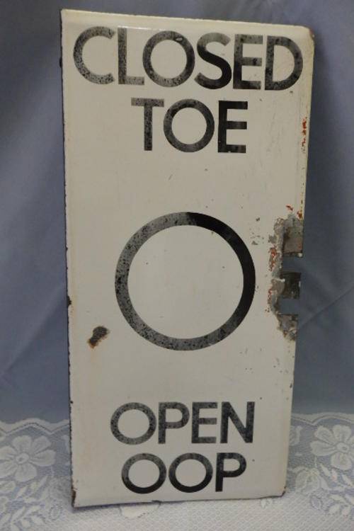 A RARE & STUNNING VINTAGE SOUTH AFRICAN RAILWAY ENAMEL OPEN / CLOSED SIGN - ORIGINAL & AWESOME!!!