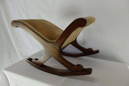 AN EXQUISITE VINTAGE SOLID IMBUIA ROCKING FOOTSTOOL IN EXCELLENT CONDITION!!! AWESOME!!!