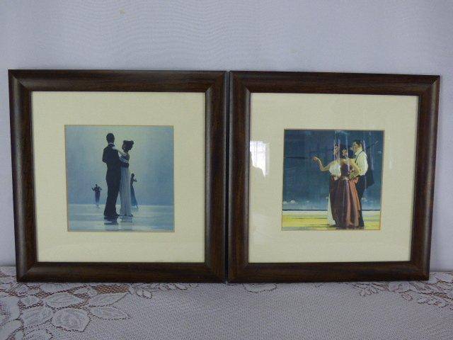 TWO GORGEOUS FRAMED PRINTS BY RENOWNED SCOTTISH ARTIST JACK VETTRIANO. STUNNING!!!
