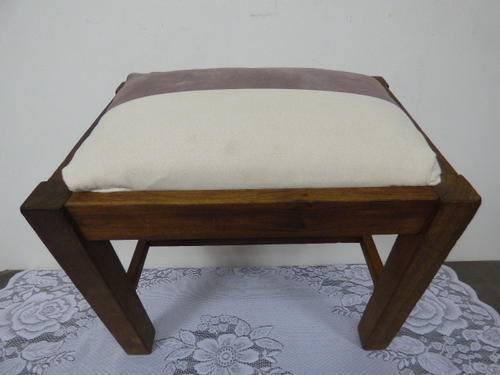 A FABULOUS WOODEN STOOL WITH A TWO TONE CUSHION, VERY COMFORTABLE AND STYLISH!!