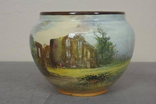 A SUPERBG & EXTREMELY RARE ANTIQUE (c1932) ROYAL DOULTON SHAKESPEAREAN "KENILWORTH CASTLE" PLANTER