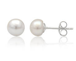 925 Silver Earrings with Natural Pearl