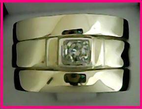 9ct Yellow gold ring with Genuine Diamond