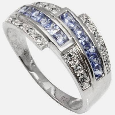 BEAUTIFUL GENUINE 0.40ct TANZANITE CROSSOVER RING