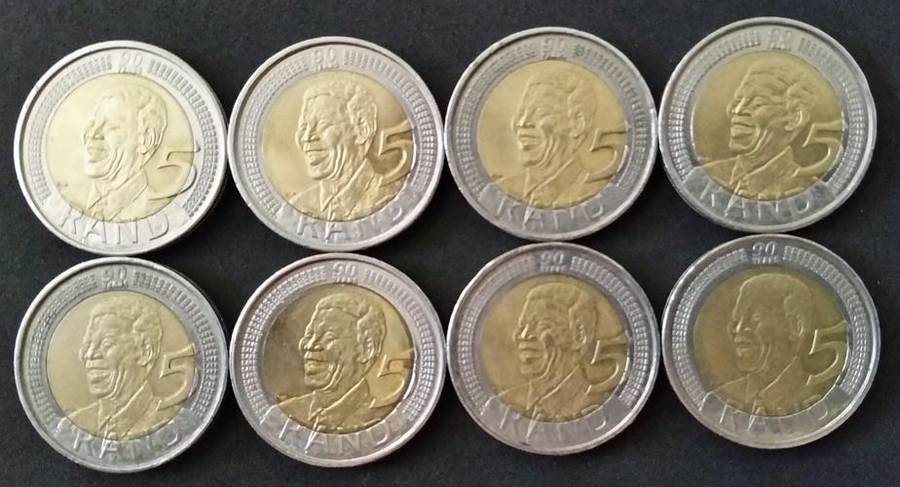 ***8x 2008 Nelson Mandela 90th Birthday R5 Coins*** Bid is per coin