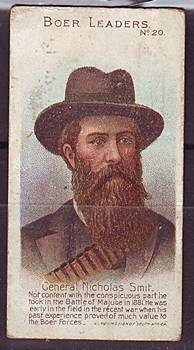 Boer War  Boer Leaders Cigarette Card - Number 20 General Nicholas Smit