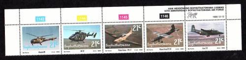 1990 BOP - 10th Anni. of BOP Air Force MNH Control