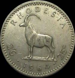 1964 Rhodesia Half Crown