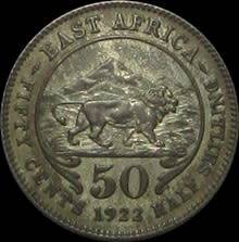 1922 East Africa Half Shilling