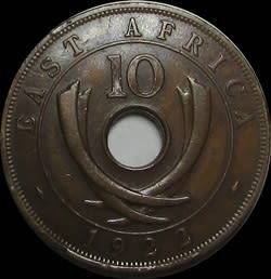 1922 East Africa 10 Cent