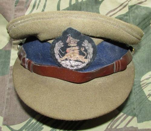 Rhodesia - BSAP Officers Peak Cap with Badge