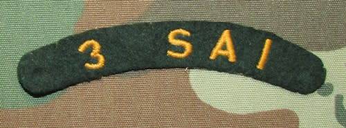 SADF - 3 SA Infantry Shoulder Title