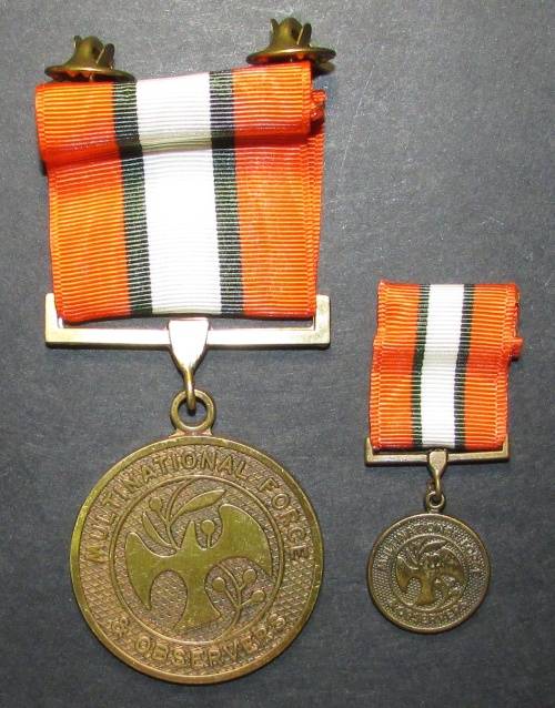 Full Size Multinational Force & Observers Full Size Medal with Miniature