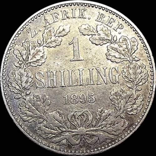 Lustrous and Scarse - 1895 ZAR Silver Shilling - Grading Candidate