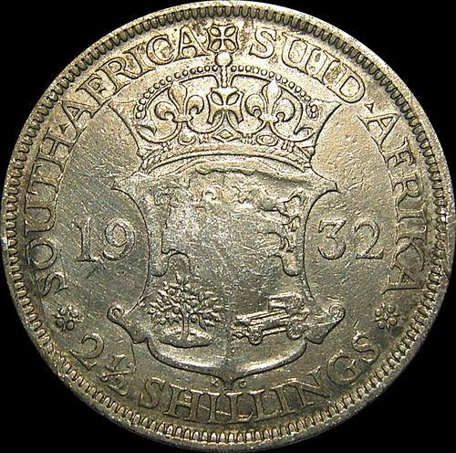 1932 Union of South Africa Half Crown ( 80% Silver ) King George V